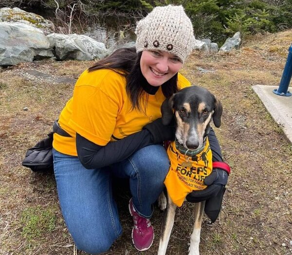 Tammy McCabe with her dog Remy.